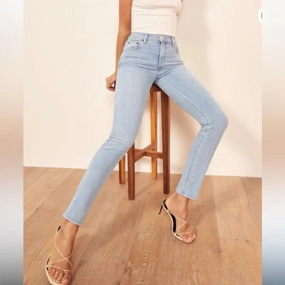 Reformation Harper High Rise Skinny Jeans Amalfi Size 24 - Picture 2 of 6